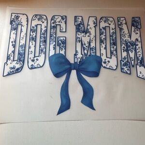 Blue Floral 'Dog Mom' Tee shirt designs